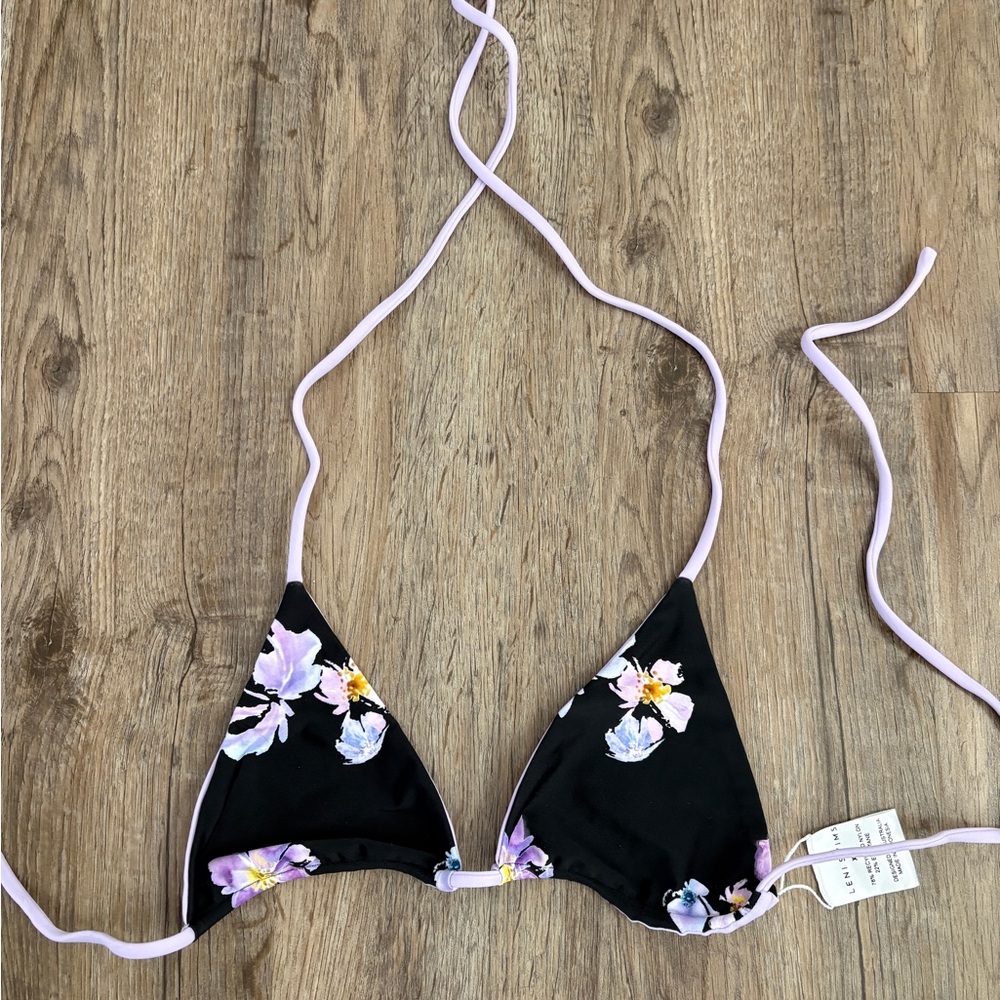 Leni Swims Midnight Triangle Bikini top New XS